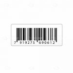 Simple Barcode Sticker in Black and White